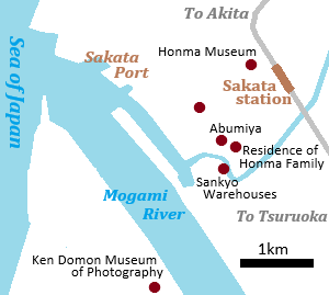 Map of Sakata city