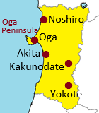 Map of Akita Prefecture