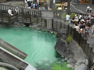 Hot spring pond in Kusatsu Onsen