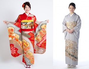 The style of Furisode, Tomesode