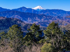 View of Mt.Fuji on the top of Mt. Takao