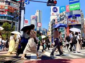 Many women use parasols