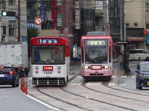 Streetcars in Nagasaki