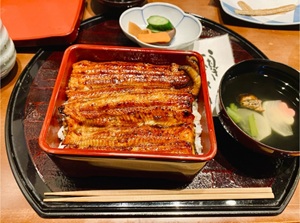 Broiled eel dish in Unagi restaurant
