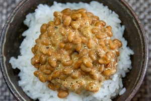 Natto on rice